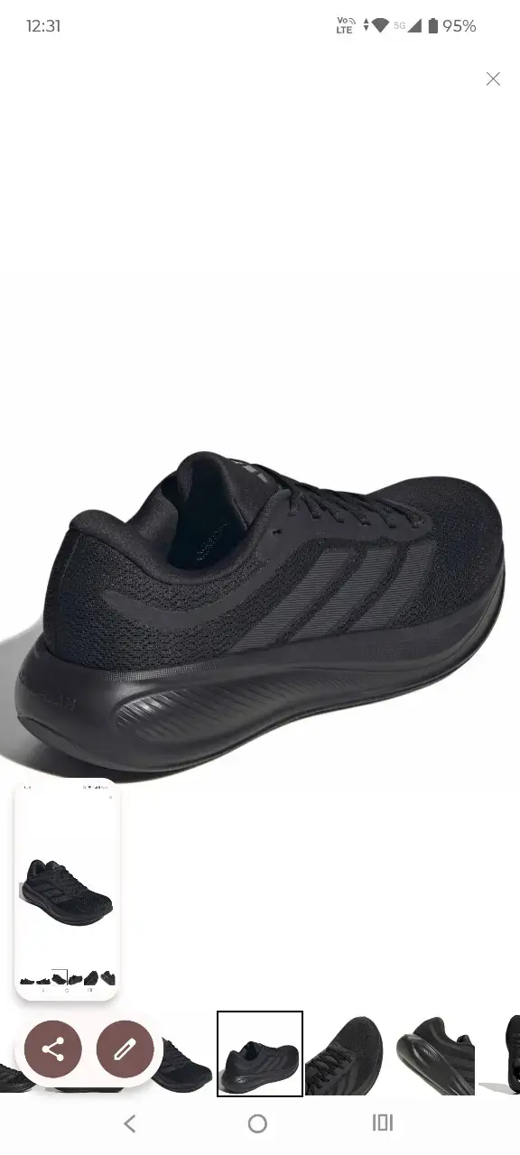 Zapatillas running negras Adidas para hombre - 2