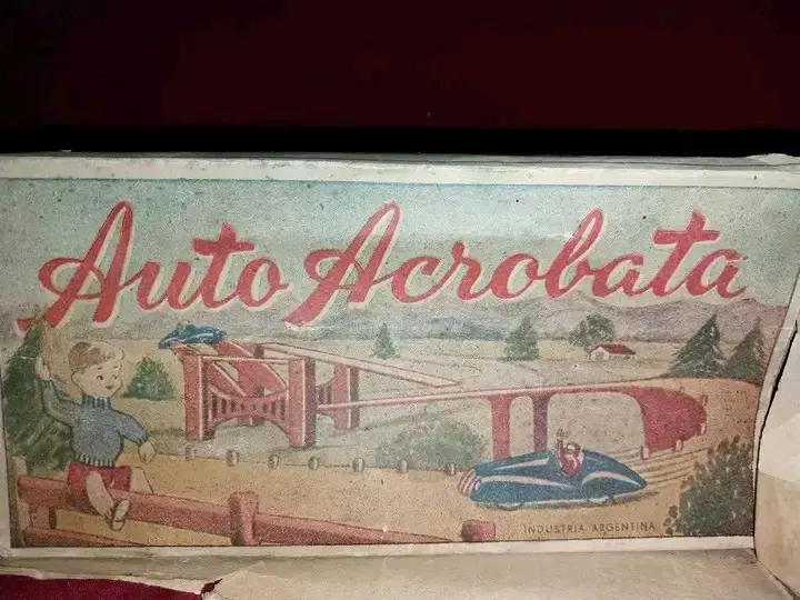 Juguete vintage Auto Acrobata de metal - 1