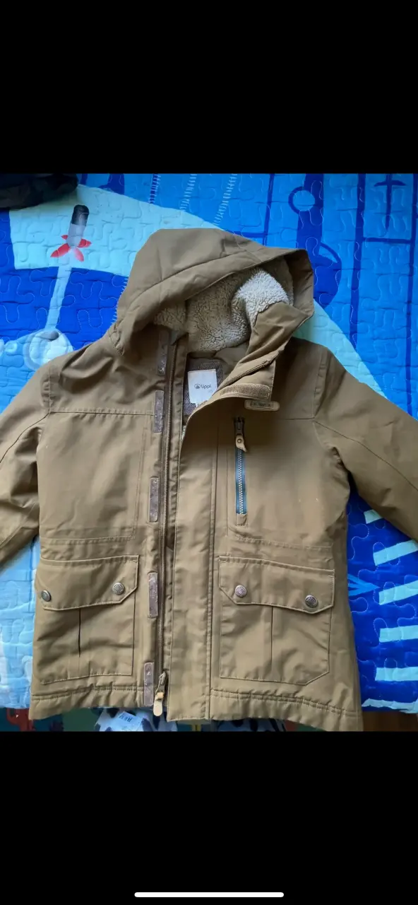 Chaqueta lippi con capucha color caqui - 1