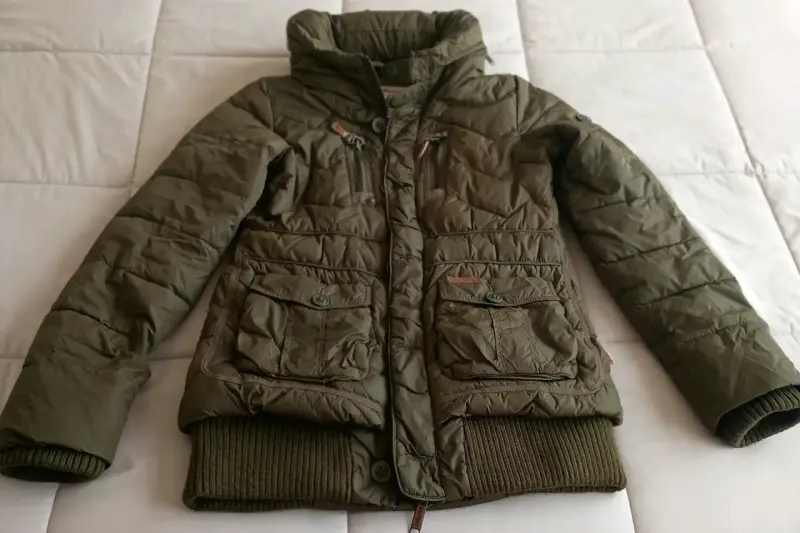 Chaqueta acolchada verde mujer - 1