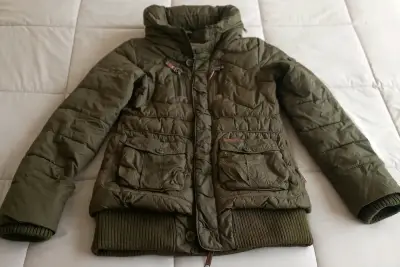 Chaqueta acolchada verde mujer - miniatura 1