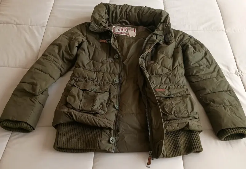 Chaqueta acolchada verde mujer - 2