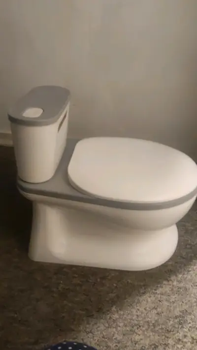Baño entrenador infantil portátil blanco y gris - miniatura 3