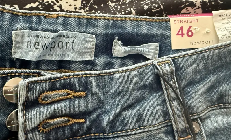 Jeans Newport mujer Straight Azul Talla 46 - 3