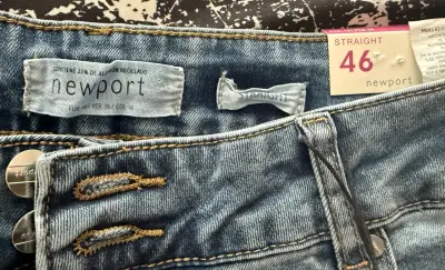 Jeans Newport mujer  Straight Azul Talla 46 - miniatura 3