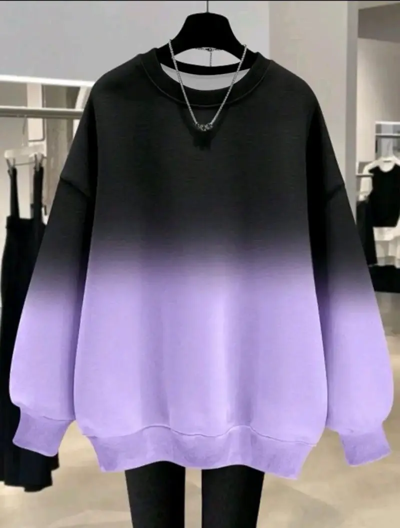 Polerón degradado negro y lila unisex - 1