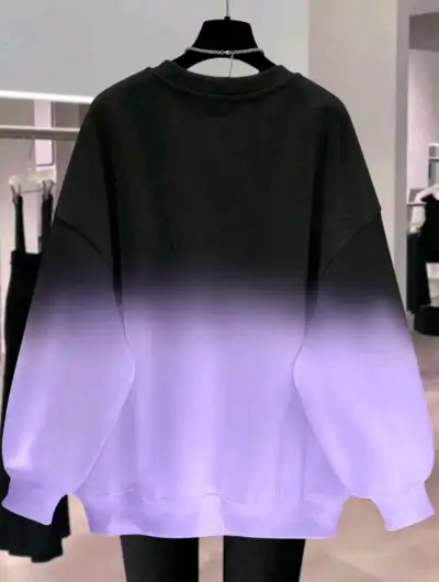 Polerón degradado negro y lila unisex - miniatura 2