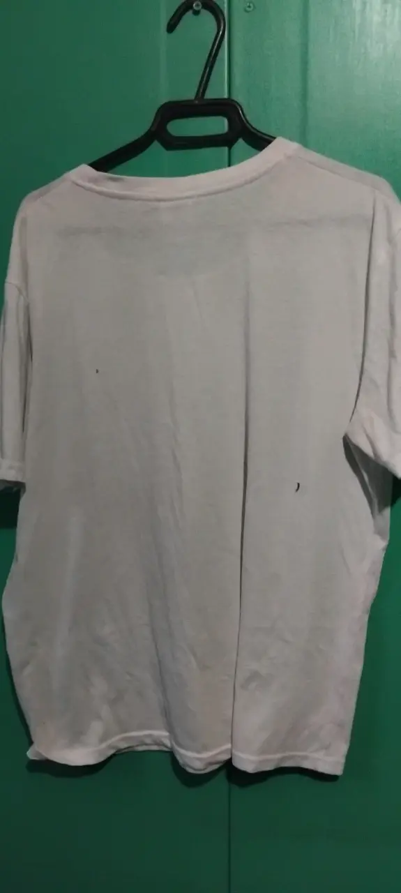 Polera blanca de algodón talla M - 2