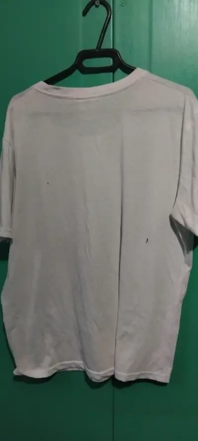 Polera blanca de algodón talla M - miniatura 2