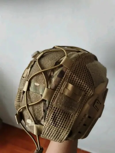 Casco balistico táctico militar con malla camuflad - miniatura 4