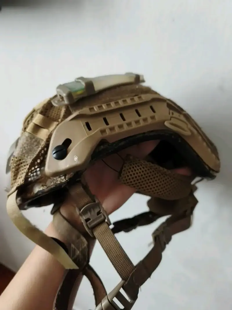 Casco balistico táctico militar con malla camuflad - 5
