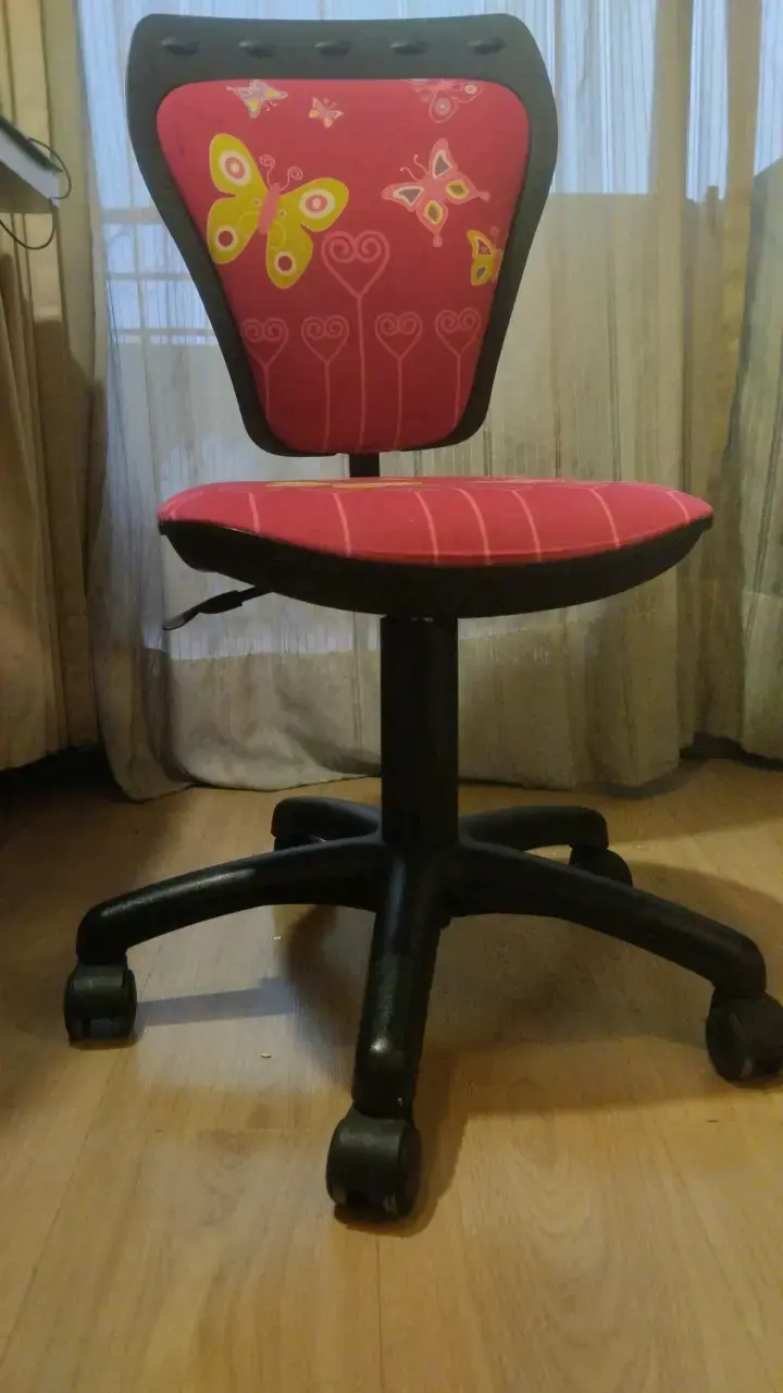 Silla giratoria infantil con diseño de mariposas - 6