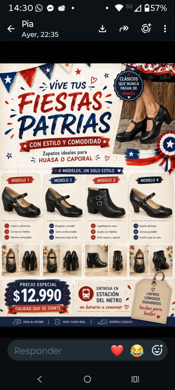 Zapatos de cuero para huasa o caporal - 1