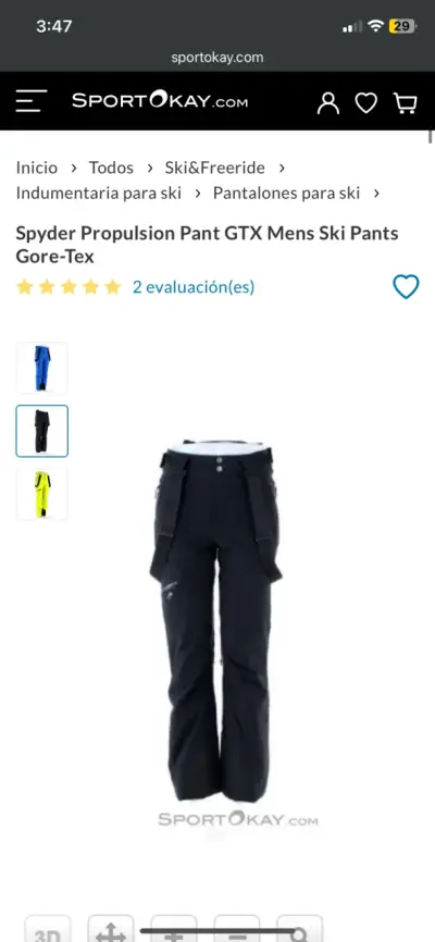 Pantalones de Ski Spyder Propulsion GTX/ Primalof - miniatura 1