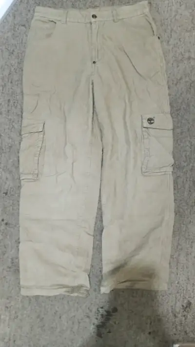 Pantalones  baggy cargo beige Timberland talla 16 - miniatura 1