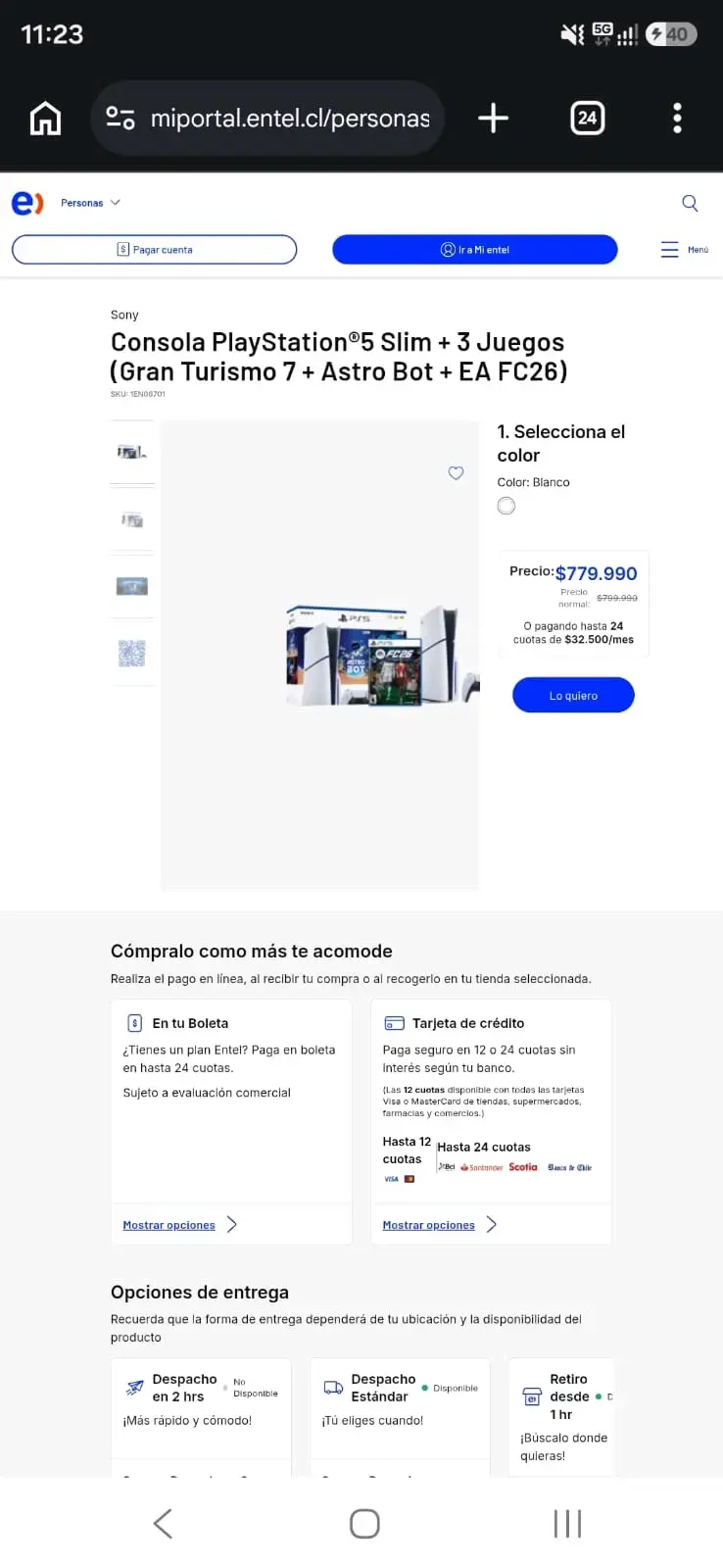 Play Station 5 Slim 1tb Con Lector De Discos - 6