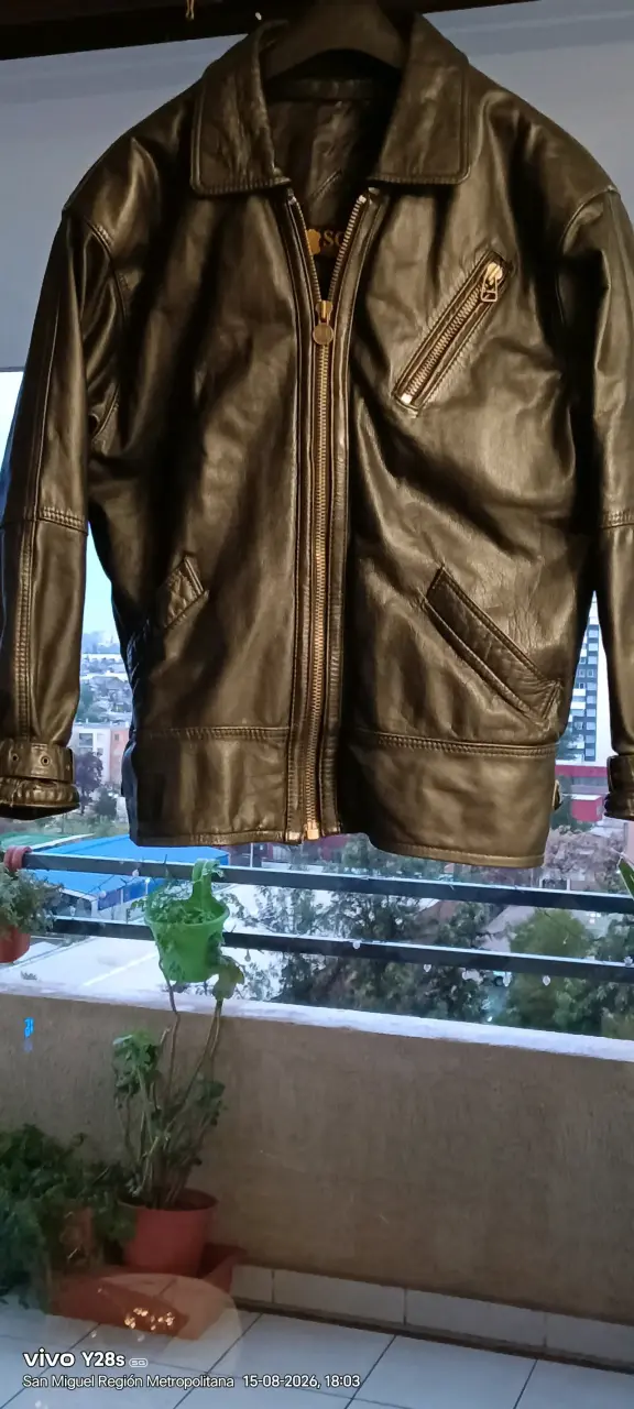 Chaqueta de cuero negra SG con cierre - 3
