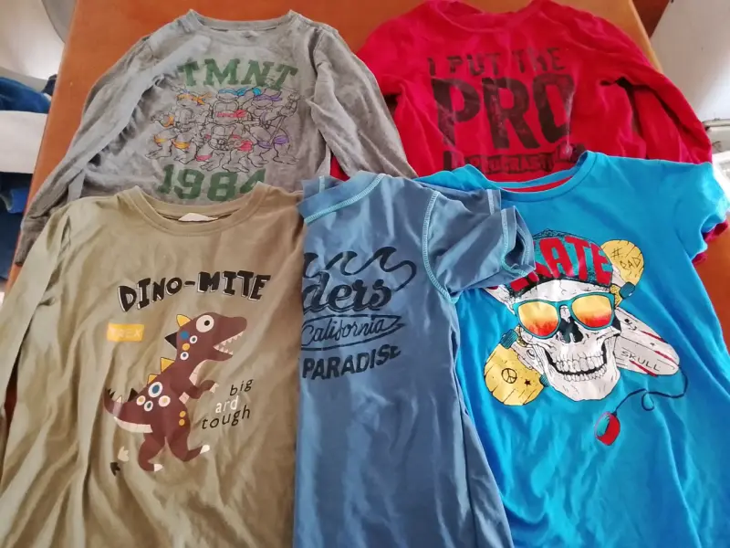 Lote de ropa talla 6 con poleras y pantalones va - 1