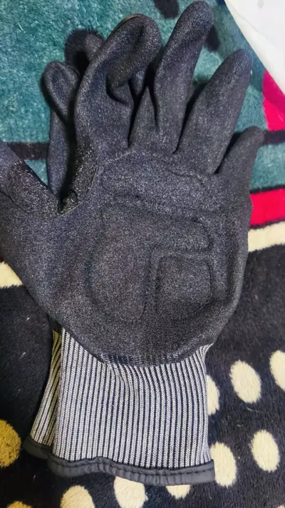 Guantes de protección con refuerzos naranjas - miniatura 2