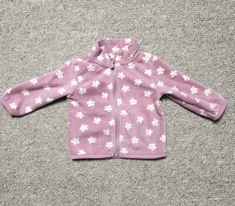 Chaqueta polar infantil con diseño floral - 2