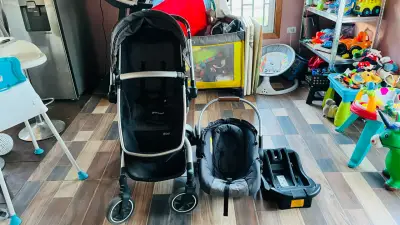 Coche de bebé con silla y base Bebesit - miniatura 1