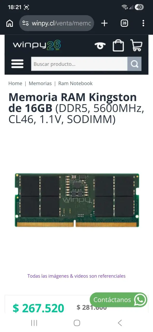 Memoria RAM Kingston 16GB DDR5 para Notebook - 3