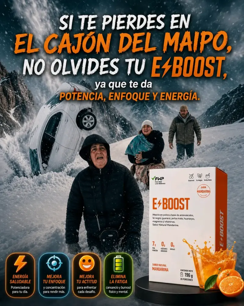 Mezcla en Polvo E-Boost Sabor Mandarina 196g - 3