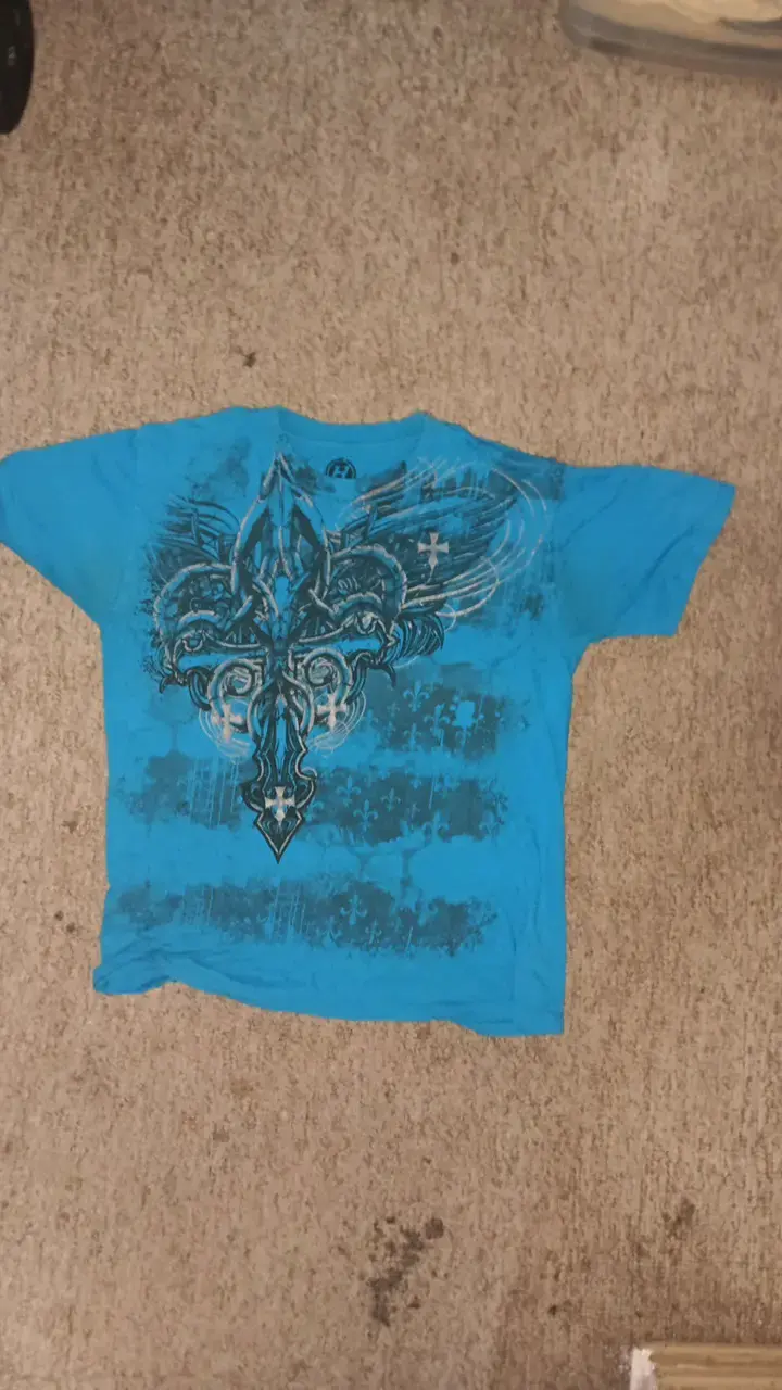 Polera azul hybrid con diseño - 1