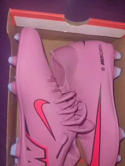 Botines de fútbol Nike Mercurial rosas - miniatura 1