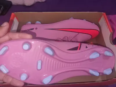 Botines de fútbol Nike Mercurial rosas - miniatura 3