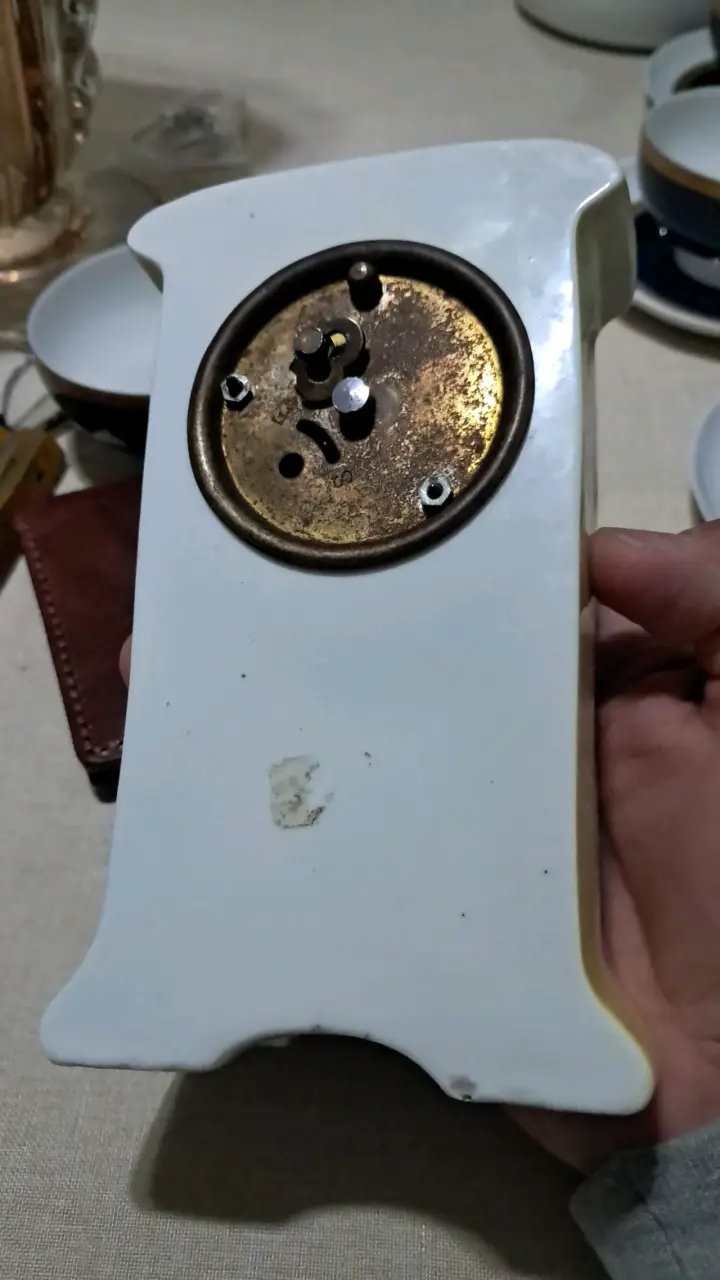 Reloj de mesa aleman vintage con diseño pastoral - 2