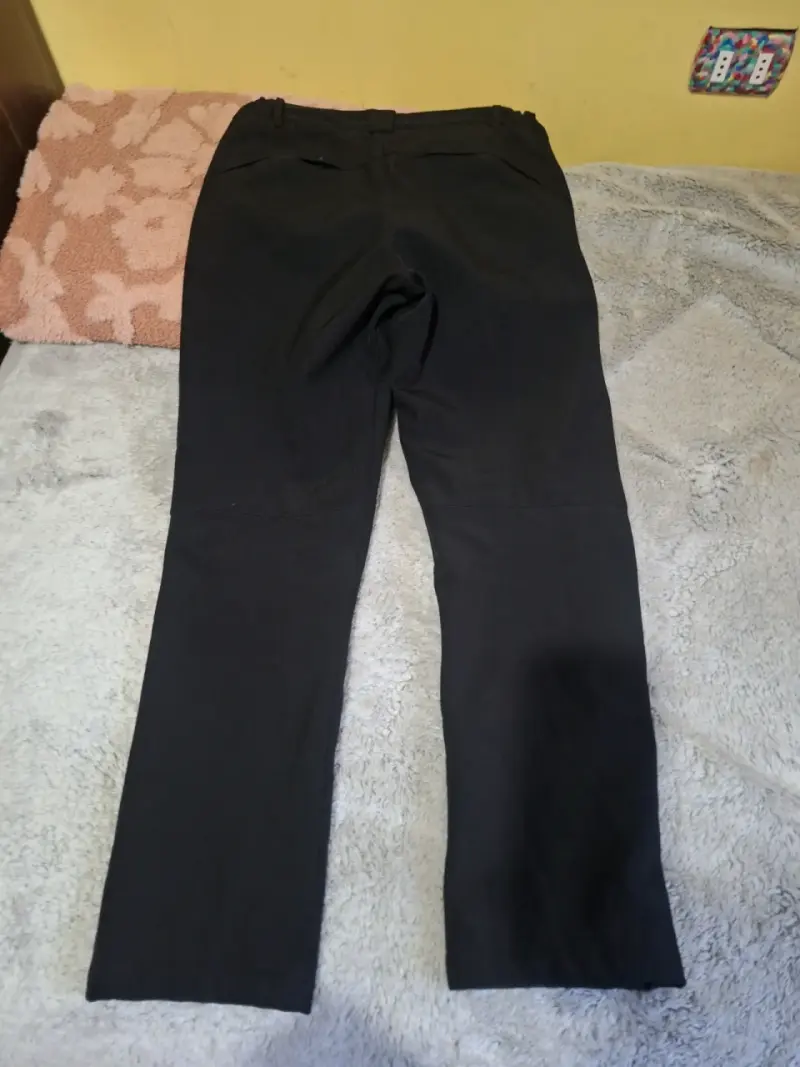 Pantalones negro térmico mujer  con bolsillos - 2