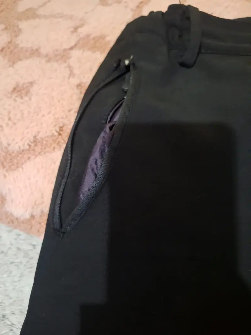 Pantalones negro térmico mujer  con bolsillos - 3