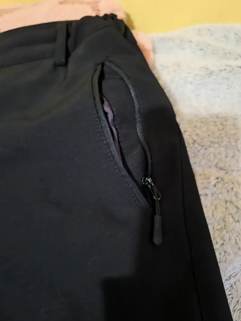 Pantalones negro térmico mujer  con bolsillos - 4