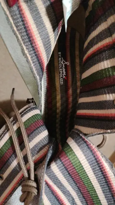 Botines de tacón alto color beige con cordones - miniatura 6