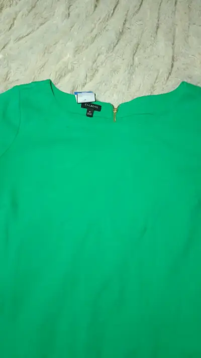 Vestido verde Talbots con cierre trasero - miniatura 2