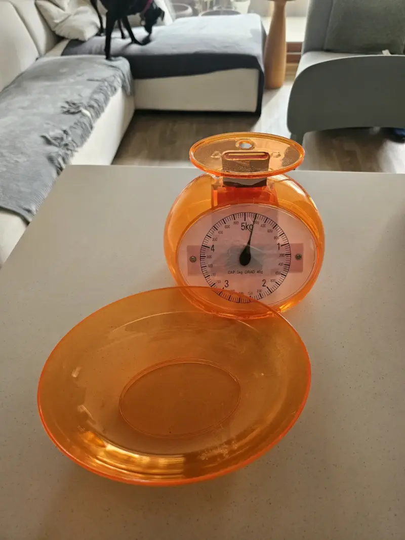 Balanza de cocina mecánica 5kg naranja - 3