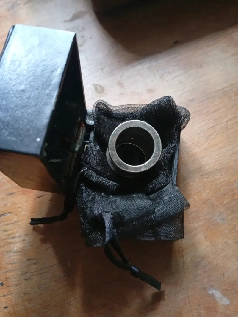 Anillo macizo de plata con piedra labradorita - 4
