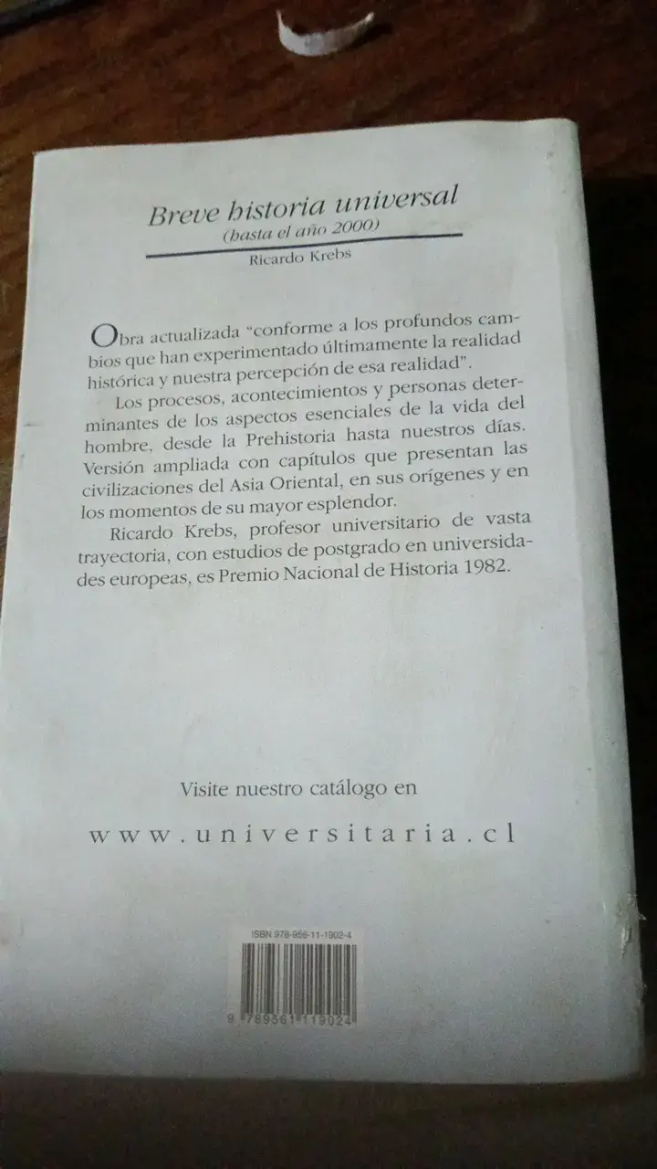 Libro Breve Historia Universal de Ricardo Krebs - 2