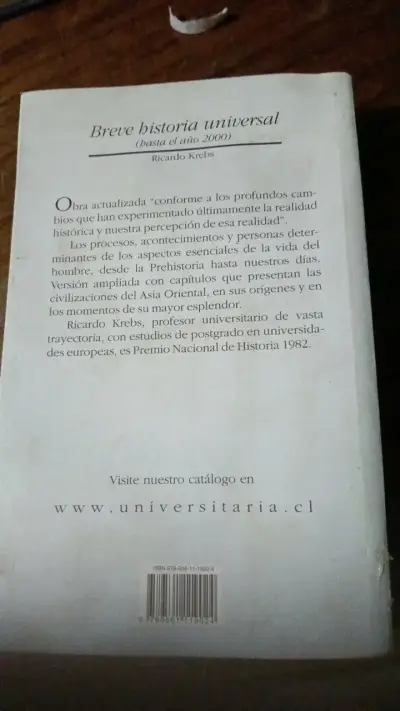 Libro Breve Historia Universal de Ricardo Krebs - miniatura 2