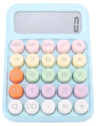 Calculadora de colores pastel con pantalla grande - miniatura 1