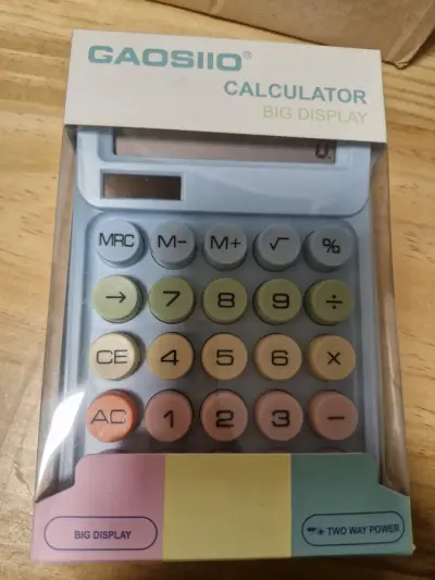 Calculadora de colores pastel con pantalla grande - miniatura 2