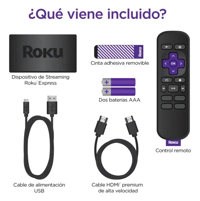 Roku Express Streaming HD con Control Remoto - 3