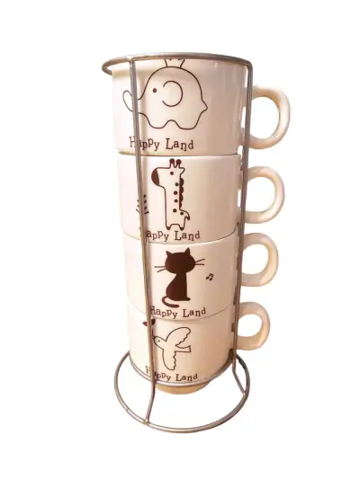 Set de Tazas de café Apilables, NUEVO - miniatura 1