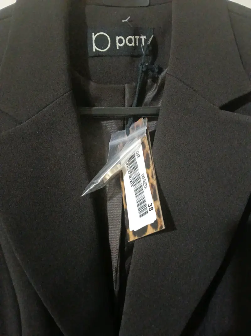 Blazer café oscuro elegante para mujer talla 38 - 2
