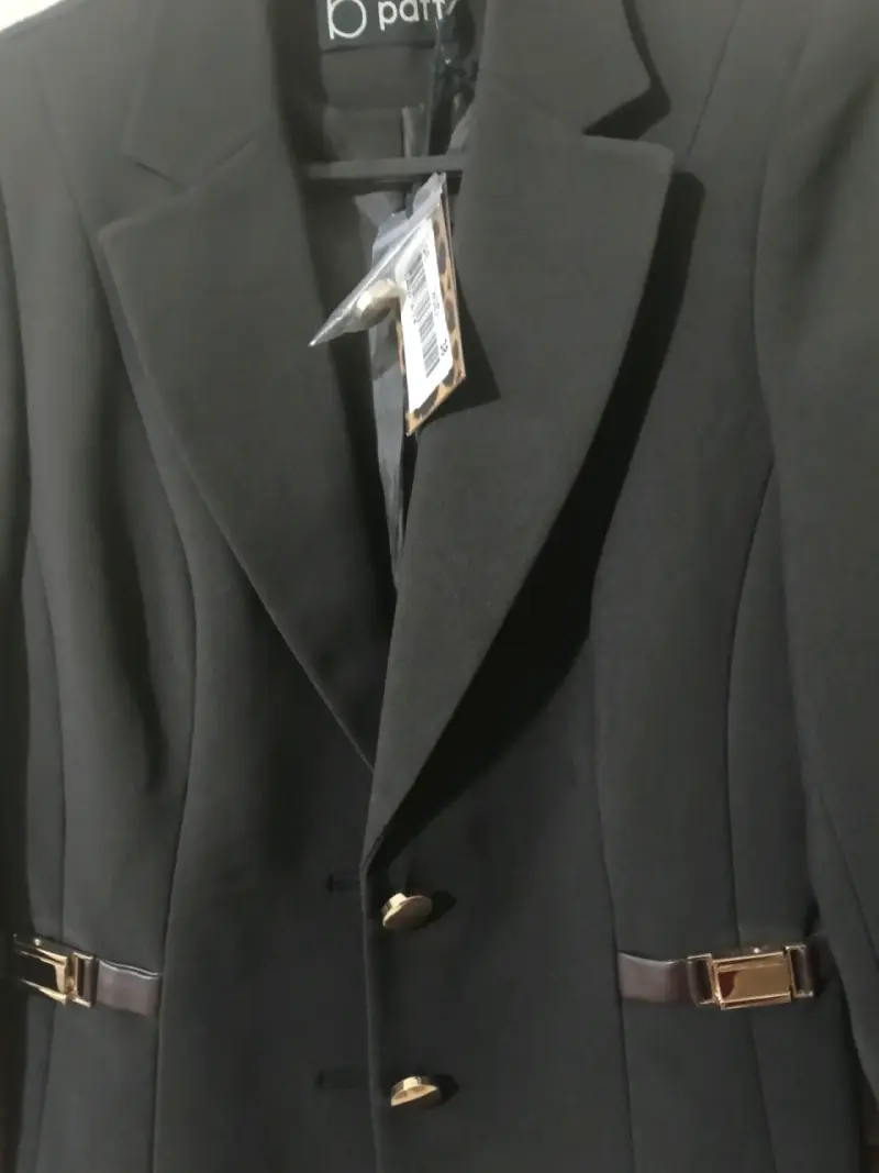 Blazer café oscuro elegante para mujer talla 38 - 3