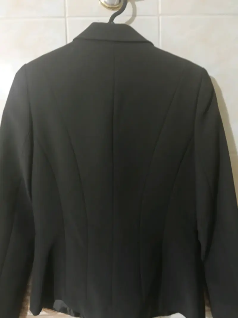 Blazer café oscuro elegante para mujer talla 38 - 4