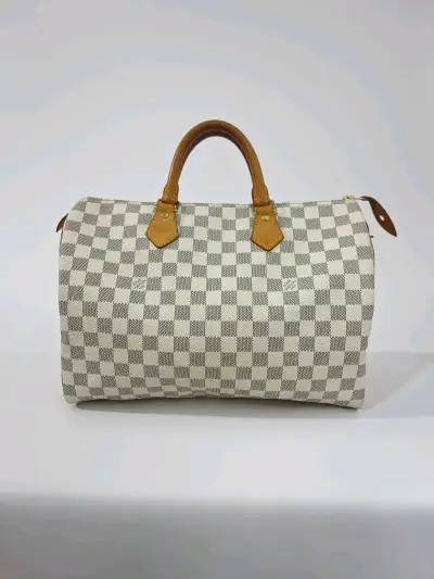 clásico bolso Louis Vuitton Speedy en lona Damier - miniatura 1