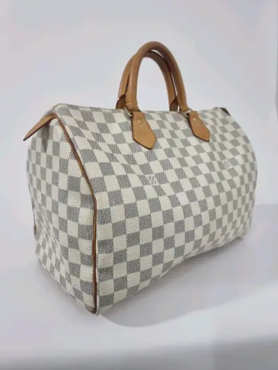 clásico bolso Louis Vuitton Speedy en lona Damier - miniatura 3