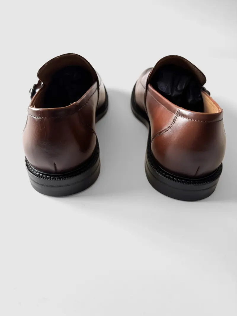 Zapatos Zara Leather Double Monk Shoes Talla 42 - 6